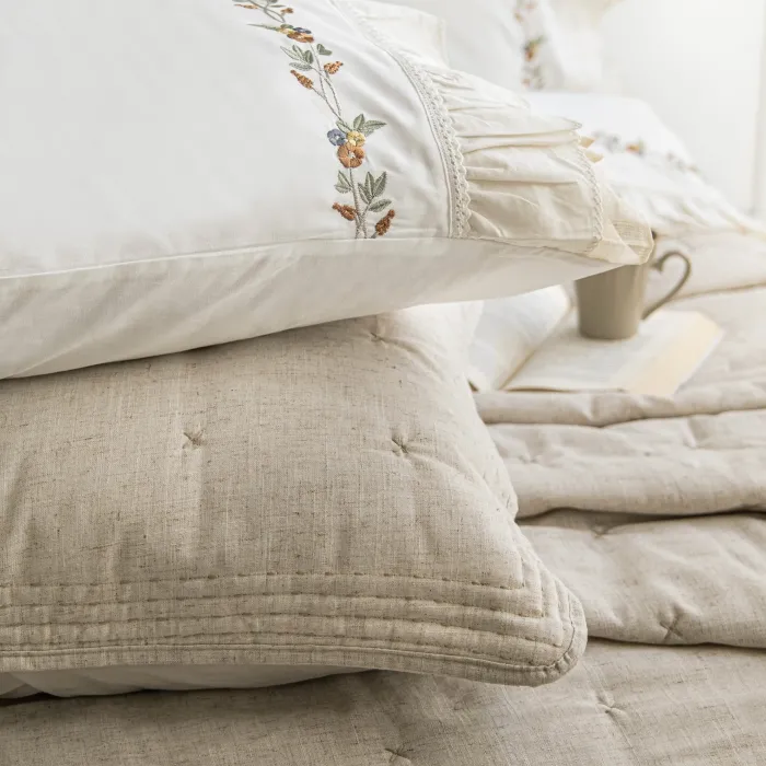 Wendy Çift Kişilik Nevresimli Yatak Örtüsü Seti / Bej - 6